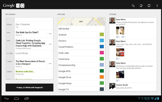 Google IO 2012 android application