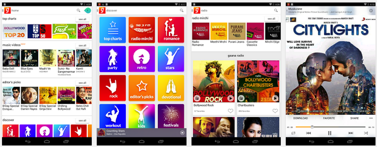 gaana free bollywood music app
